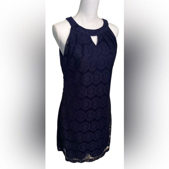 Maurices Navy Lace Dress Medium - Picture 2 of 6